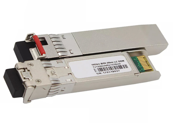 60KM LC 10G SFP+ মডিউল, সিমপ্লেক্স বিডি SFP ট্রান্সসিভার WDM 1330nm 1270nm
