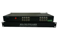 AHD / CVI / TVI 1080P 720P ফাইবার ভিডিও ট্রান্সসিভার 16ch ভিডিও থেকে ফাইবার RS485
