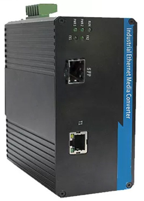 ইন্ডাস্ট্রিয়াল SFP ফাইবার সুইচ 1 পোর্ট 100BASE SFP + 1 পোর্ট 10 / 100BASE-T