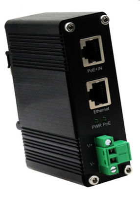 DIN-Rail Industrial 802.3at গিগাবিট PoE স্প্লিটার আউটপুট ভোল্টেজ 9VDC