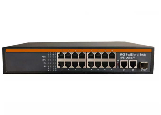 16+2+1 POE ইথারনেট সুইচ 16 POE এবং 2 RJ45 এবং 1 SFP পোর্ট