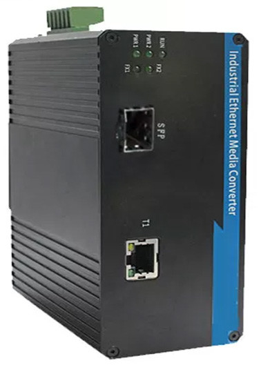 ইন্ডাস্ট্রিয়াল SFP ফাইবার সুইচ 1 পোর্ট 100BASE SFP + 1 পোর্ট 10 / 100BASE-T
